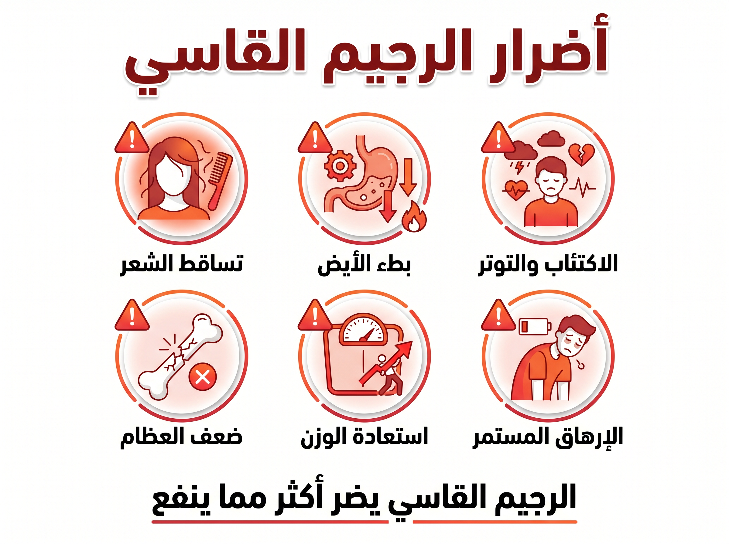 أضرار الرجيم القاسي